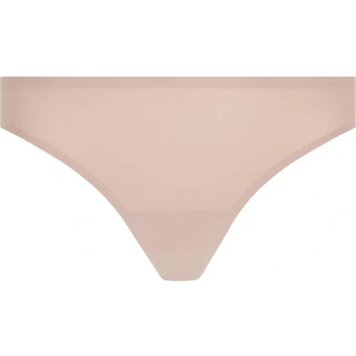 Afbeelding van Chantelle SoftStretch Tanga met kant Golden Beige Maat TU