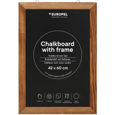Afbeelding van Krijtbord Europel met lijst 42x60cm natural