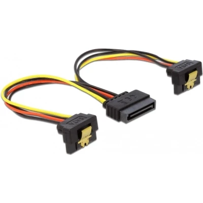 Afbeelding van Delock Splitser voor stroom SATA voeding (V) naar (M) 15 cm 90 connector