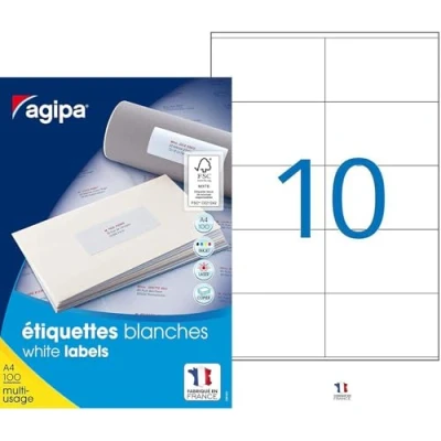Image de Etiquettes adresses blanches Agipa