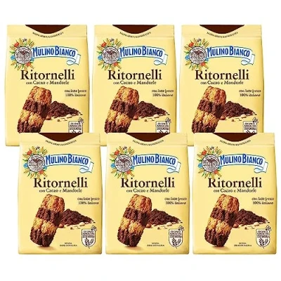 Afbeelding van Mulio Bianco Ritornelli Italiaanse koekjes zet cacao in amandelen 700 g (Ritornelli, x6)