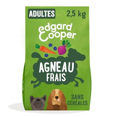 Afbeelding van 2x2,5kg Edgard &amp; Cooper Adult Lam graanvrij Droog hondenvoer