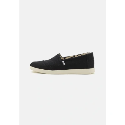 Afbeelding van TOMS Alpargata PLUS Instappers, Dames, Maat: 38.5, Black/white Textiel