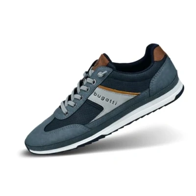 Afbeelding van bugatti 321 a3a01 Lage herenschoenen met veters, Donkerblauw, 41 EU