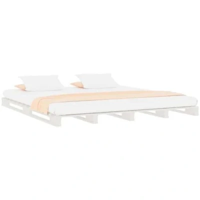 Afbeelding van Bedframe massief grenenhout wit 120x200 cm