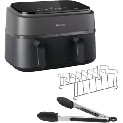 Afbeelding van Philips Friteuse Airfryer 3000 à deux paniers (NA350/03)