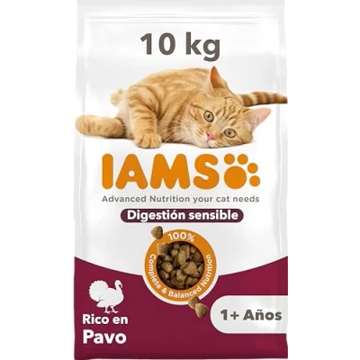 Afbeelding van Iams Cat adult Sensitive Digestion Turkey 10 kg