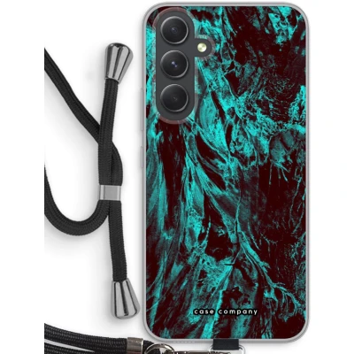 Afbeelding van Case Company® hoesje met Koord geschikt voor Samsung Galaxy A54 Ice Age Telefoonhoesje Zwart Bescherming aan alle Kanten en Over de Schermrand
