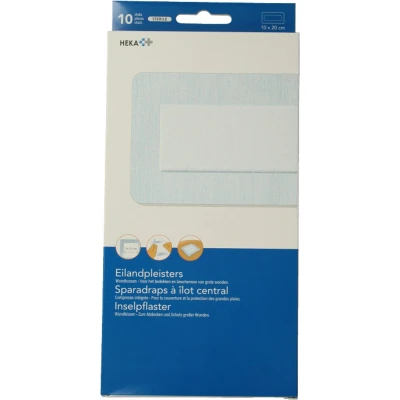 Afbeelding van Hekaplast Eilandpleister 10 cm x 20 steriel 10st