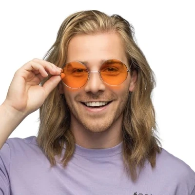 Afbeelding van Boland Hippie XL feestbril voor volwassenen, grappige bril, festivals, carnaval, themafeest