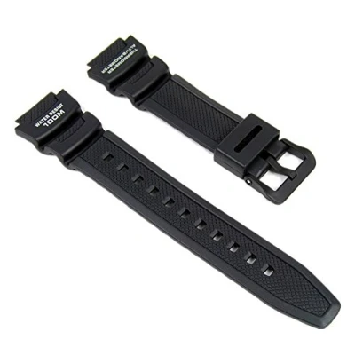 Afbeelding van Casio Resin Band horlogeband zwart voor SGW 400H 300H, 0, Hars, 0 stuks