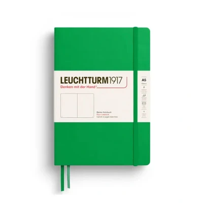 Afbeelding van Leuchtturm notitieboek spring leaf blanco medium hardcover a5 145x210mm