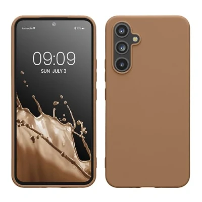 Afbeelding van kwmobile telefoonhoesje geschikt voor Samsung Galaxy A54 5G Hoesje smartphone Back cover in cappuccino