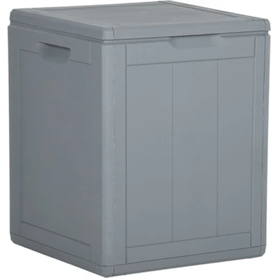 Afbeelding van Tuinbox 90 L PP rattan grijs