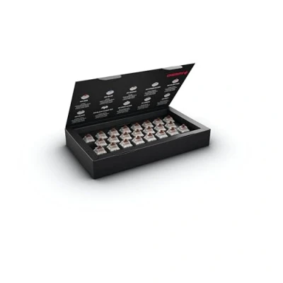 Afbeelding van CHERRY MX RGB Brown Switch Kit, 23 mechanische toetsenbordschakelaars, voor doe het zelf, hotswap of gaming toetsenbord, klikloze touch schakelaar, gericht en merkbaar