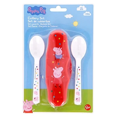 Afbeelding van Peppa Pig 3 delig reisset bestek set