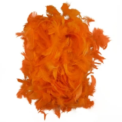Afbeelding van Netuno 150 stuks decoratieve veren, donkeroranje, 10 g, dons, vogelveren, knutselveren voor doe het zelf decoratie, Pasen, Kerstmis