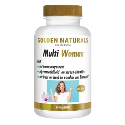 Afbeelding van Golden Naturals Multi Strong Gold Woman Tabletten 60VTB