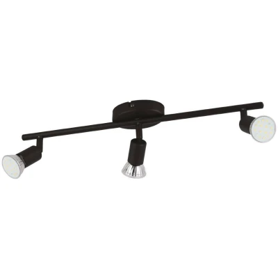 Afbeelding van EGLO LED plafondlamp Buzz LED, 3 lichtpunten, plafondspot van metaal, woonkamerlamp in zwart, keukenlamp, spots met GU10 fitting, L 48,5 cm