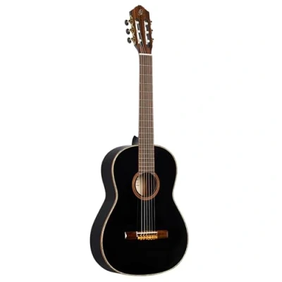 Afbeelding van Ortega R221BK zwart Highgloss, incl. Gigbag 4/4 Klassieke gitaar