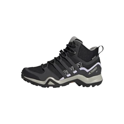 Afbeelding van Adidas Terrex Swift R2 MID Goretex Hiking Outdoorschoenen, Dames, Maat: 40, Core black/dgh solid grey/purple tint Kunststof/ textiel