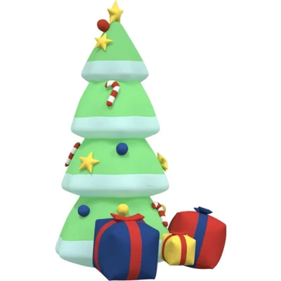 Afbeelding van Kerstboom met LED&#039;s opblaasbaar 240 cm