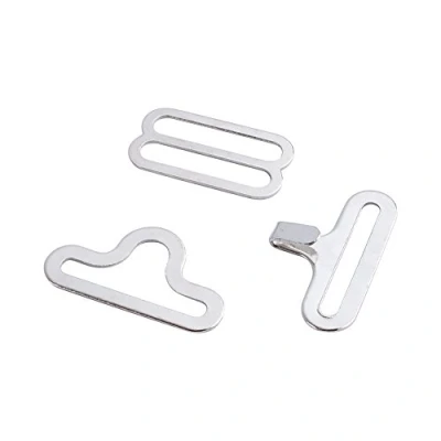Afbeelding van 50 stuks clip voor strik, vlinder, haakclips, verstelbaar, zilver., 1