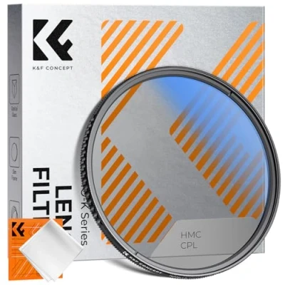 Afbeelding van K&amp;F Concept CPL filter 82 mm Slim polariserende microvezel reinigingsdoek vacuüm verpakt voor cameralens