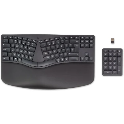 Afbeelding van HP 960 Draadloos Toetsenbord Ergonomisch Qwerty Zwart