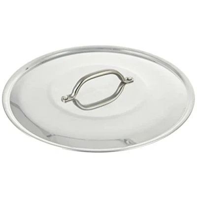 Afbeelding van Pentole Agnelli Rond aluminium deksel 2 mm met omzoomde jumper glanzend, zilver, 30 cm