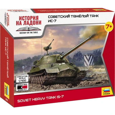 Afbeelding van 1:100 Zvezda 6292 IS 7 Heavy Tank Snap fit kit Plastic Modelbouwpakket