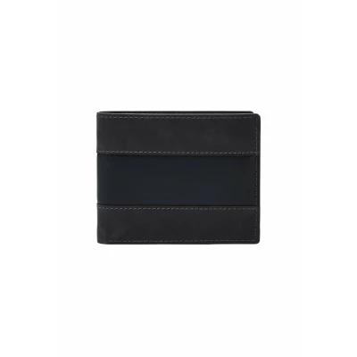 Afbeelding van Fossil Everett Leren herenportemonnee 11,5 cm L x 2,6 B 9,6 H, marineblauw, 11,4 1,3 8,9 Navy Blauw