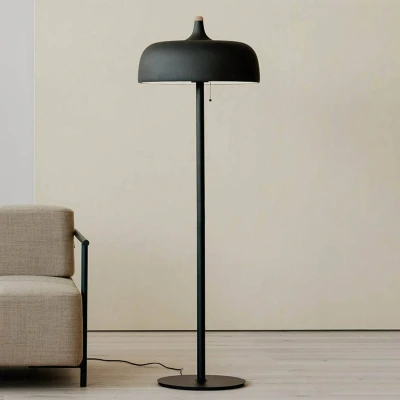 Afbeelding van Northern Acorn vloerlamp mat zwart