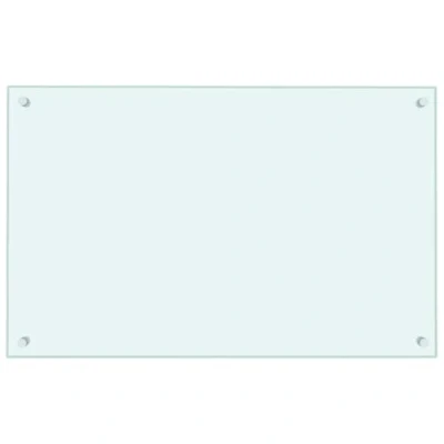 Image de vidaXL Dosseret de cuisine Blanc 80x50 cm Verre trempé249455