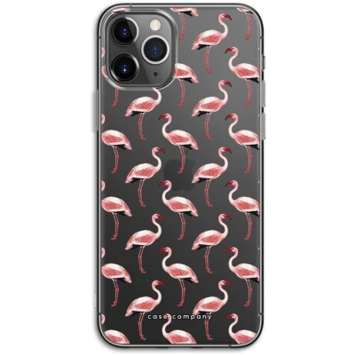 Afbeelding van Case Company® hoesje geschikt voor iPhone 11 Pro Flamingo Soft Cover Telefoonhoesje Bescherming aan alle Kanten en Schermrand