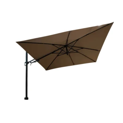 Afbeelding van Barletta vrijhangende zweefparasol taupe 3x3 m Borek