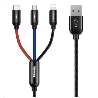 Afbeelding van Baseus CAMLT BSY01 USB oplaadkabel Zwart 900+300