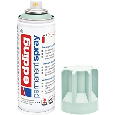 Afbeelding van edding 5200 permanente spray zachte munt mat 200 ml acrylverf voor het schilderen of decoreren van glas, metaal, hout, keramiek, kunststof, canvas spuitbus