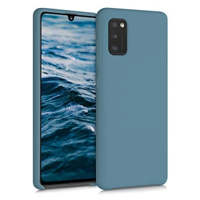 Afbeelding van kwmobile telefoonhoesje geschikt voor Samsung Galaxy A41 Hoesje met siliconen coating Smartphone case in Arctische nacht