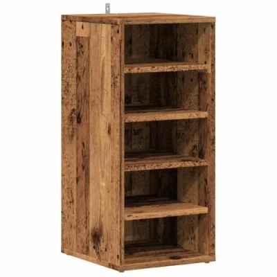 Afbeelding van Schoenenkast 32x35x70 cm bewerkt hout oud houtkleurig