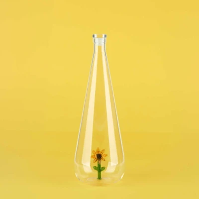 Afbeelding van Balvi Waterfles Karaf Zonnebloem 1L glas