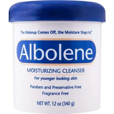 Afbeelding van De make up komt uit, het vocht blijft in ALBOLENE MOISTURInger op zoek naar huid NZING Cleanser voor jonge look, parabenen en conserveringsvrij, geurvrij
