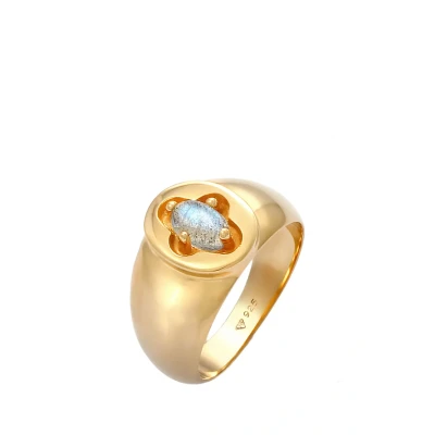 Afbeelding van Elli Statement Ring goldcoloured, Dames, Maat: 58, Gold/coloured