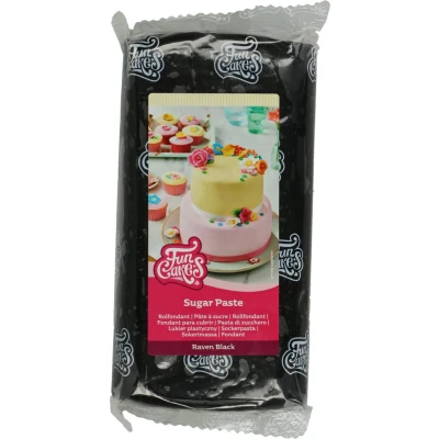 Afbeelding van FunCakes Rolfondant Zwart 1kg Fondant voor Cupcakes en Taarten