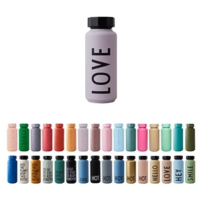Afbeelding van Design Letters Insulated thermo bottle LOVE Roze