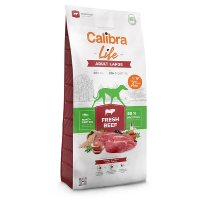 Afbeelding van voordeelverpakking: 2x12kg Calibra Life Adult Large Breed met vers rundvlees droogvoer