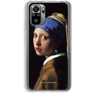 Afbeelding van Case Company® hoesje geschikt voor Xiaomi Redmi Note 10S The Pearl Earring Soft Cover Telefoonhoesje Bescherming aan alle Kanten en Schermrand