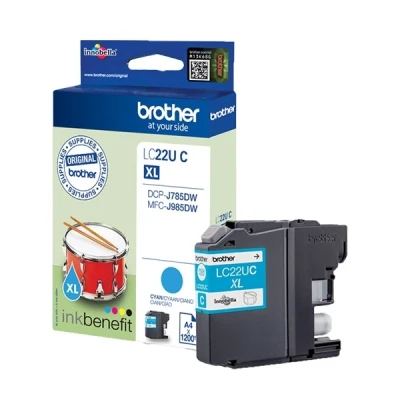 Image de Brother LC22UC XL cyan originale cartouche d&#039;encre