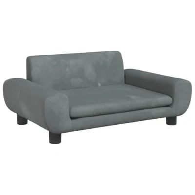 Afbeelding van Hondenmand 70X45X33 Cm Fluweel Donkergrijs