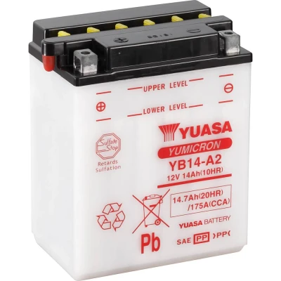Afbeelding van Yuasa YB14 A2 Motoraccu 12 V 14 Ah TBV Timberwolf Zitmaaier
